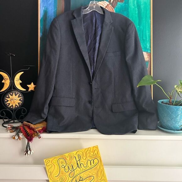 Haight & Ashbury Sophisticated Charcoal Men's Blazer 42 - Picture 3 of 12